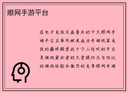 顺网手游平台